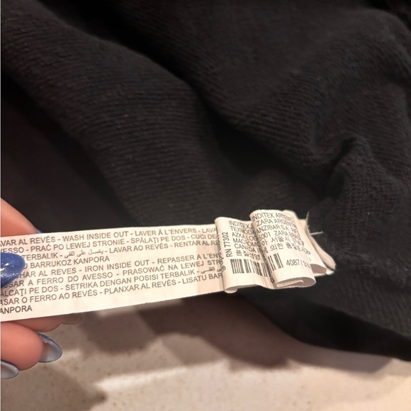 Zara Black Sweatshirt with Yellow Smiley Design - Picture 7 of 9